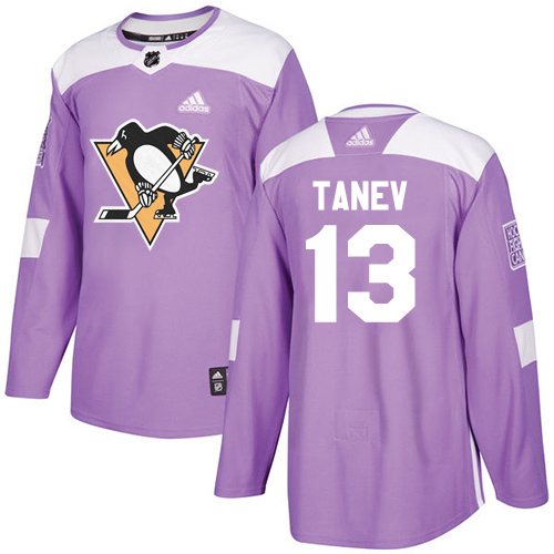 Adidas Pittsburgh Penguins 13 Brandon Tanev Purple Authentic Fights Cancer Stitched Youth NHL Jersey